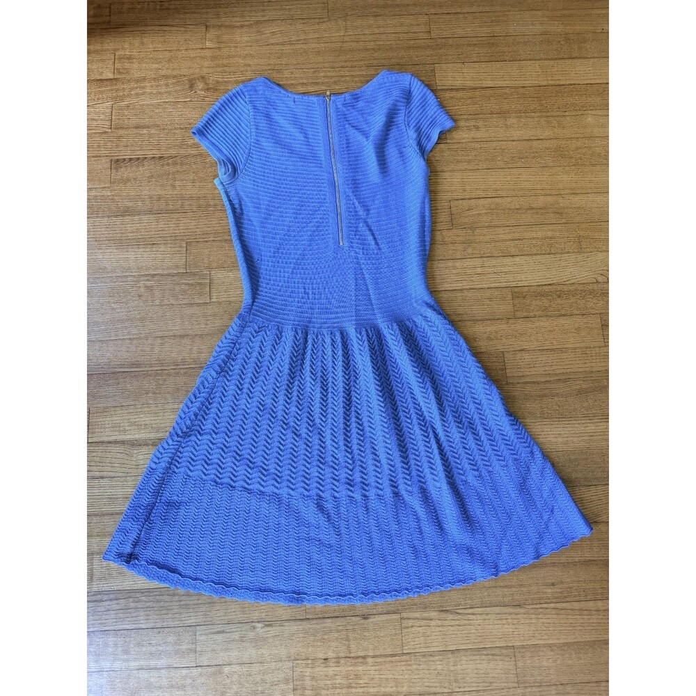 Lilly Pulitzer Hazel Flutter Blue Stepping Stone Stitch Sweater Dress Med READ - Picture 2 of 7